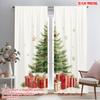2pcs,2D Plane Printing Print Curtains Christmas Tree Gifts Festive (3) Durable Polyester (without Rod) Versatile All Ldeal for