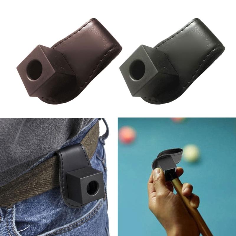 Tragbarer Billardkreidehalter Lederkreidetasche mit magnetischem Gürtelclip Kreidehalter für Poolbillard Snooker