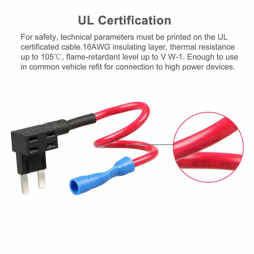 5 kusů 12V 15A Sada adaptéru s pojistkovým odbočovačem do auta, Mini ATM APM nožová pojistka