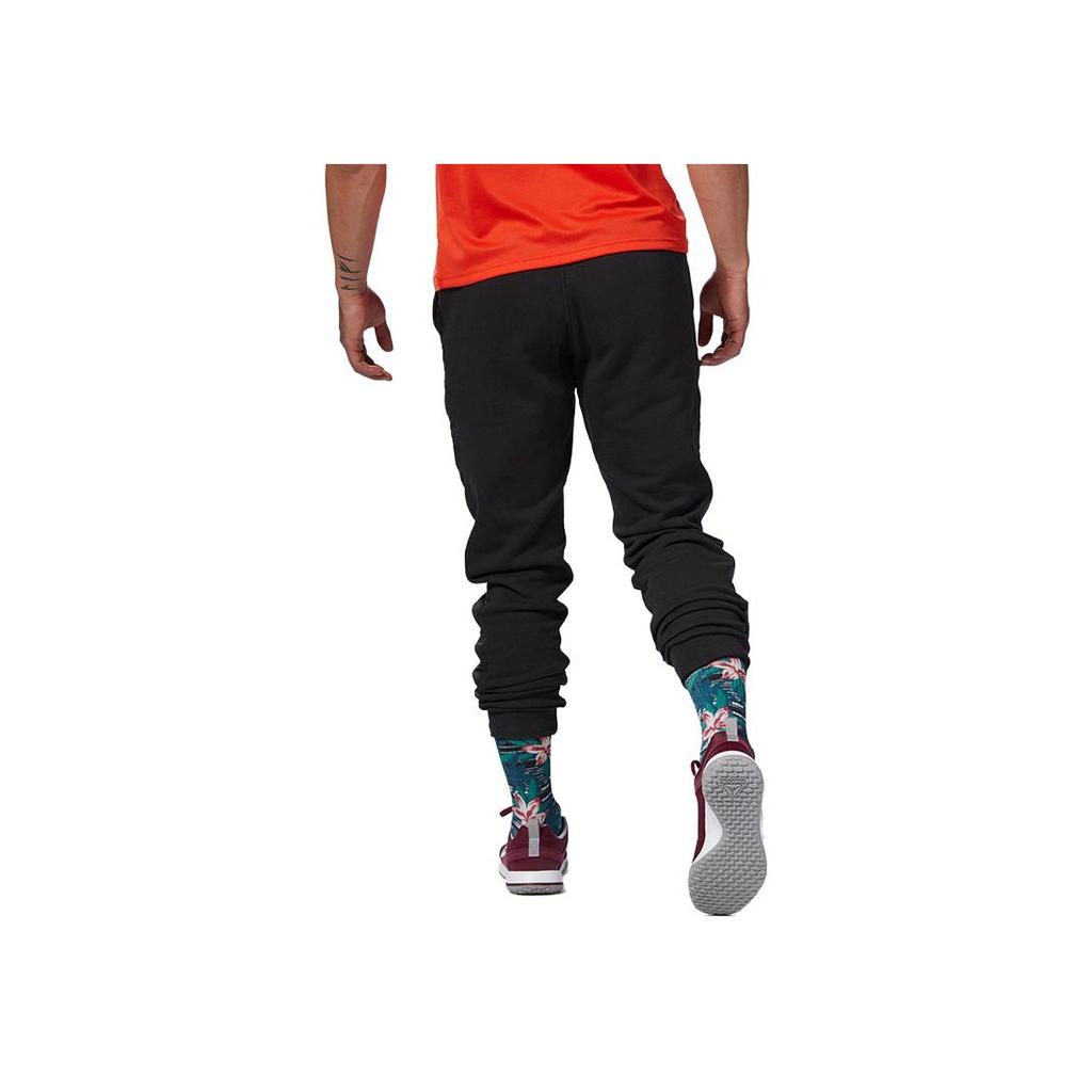 Reebok Solid Color Loose Fit Running Fitness Casual Pants Men bottoms Black DP1049