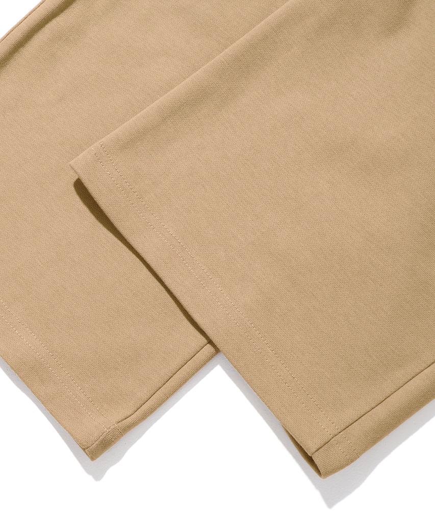 GAKKAI UNIONS One-Pleat Wide Sweatpants Beige