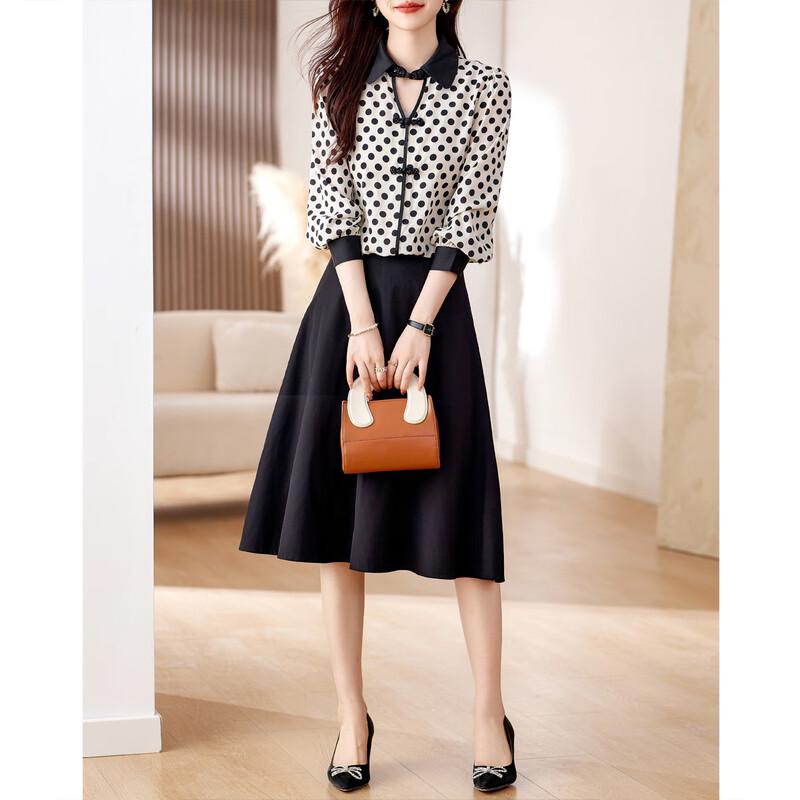 Demana Damen Neues Chinesisches Design Gepunktetes Hemd