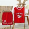 New Summer Boys' Sports Basketball Suit Set with Short Sleeves for Children