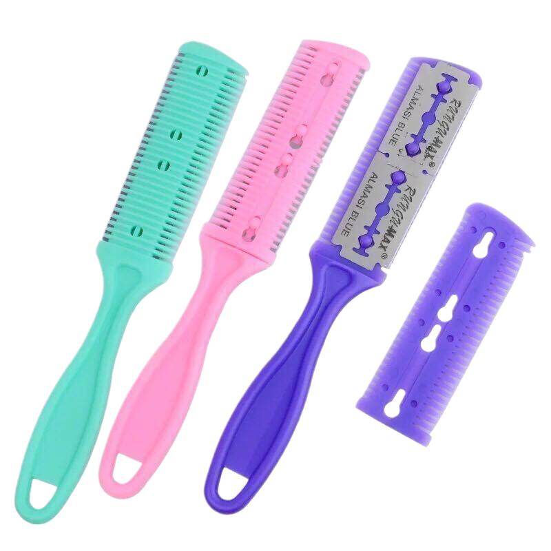 5-teiliges Haarschneidekämm-Set mit Rasierklingen, Haartrimmer, Schneide- und Ausdünnwerkzeug, Friseurwerkzeug, Friseursalon-Kamm