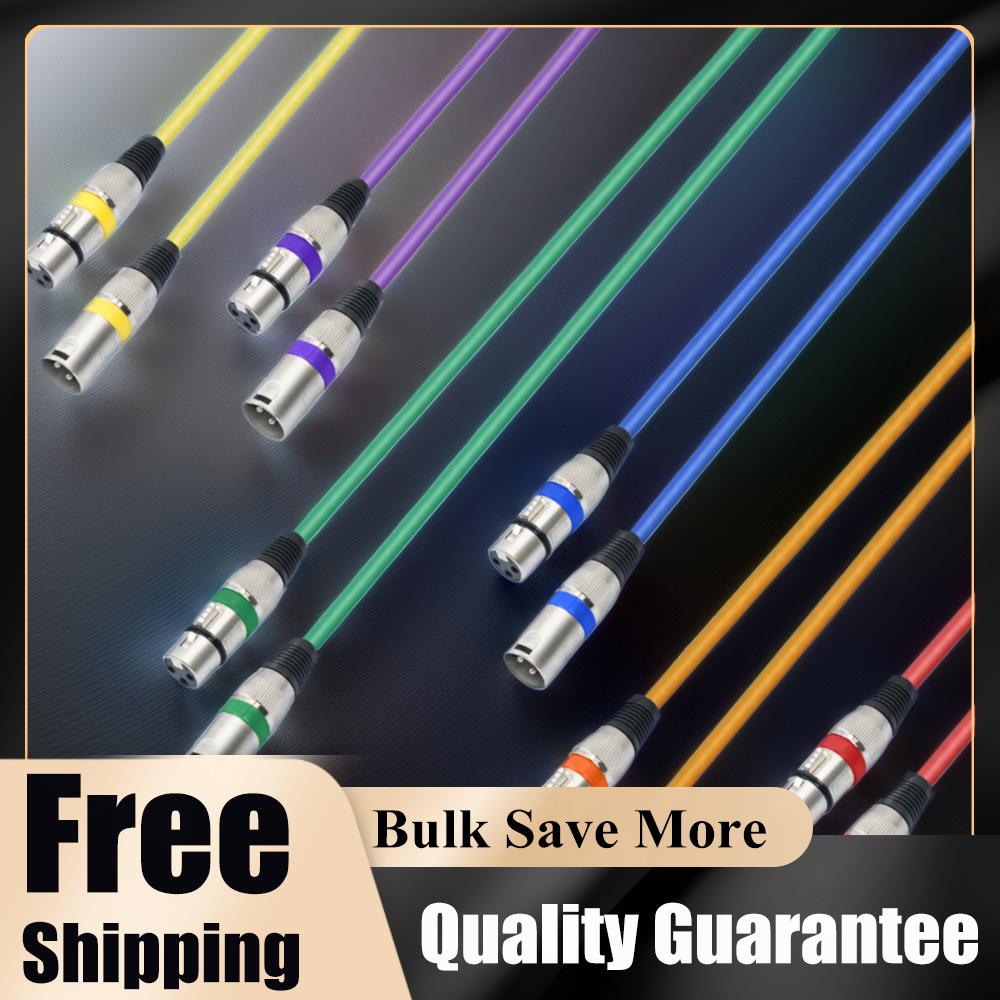 6/10Pcs XLR Male To Female Microphone AUX Cord XLR Male To Female Mic Patch Cords for Audio Mixer Speaker Systems Radio Station