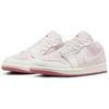 New Jordan Air Jordan 1 Slip Resistant Abrasion Resistant Low top Vintage Basketball Shoes Unisex White Pink IH0823-611