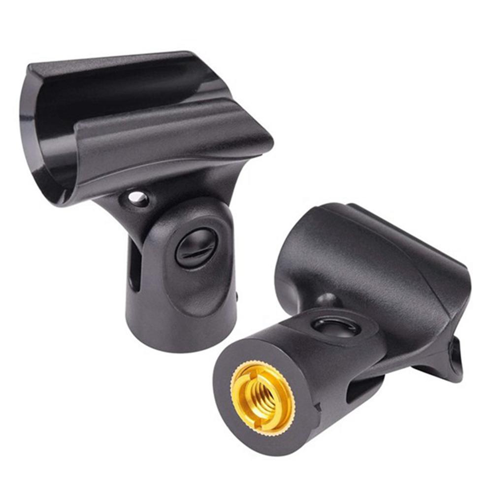 AA58 4 Pieces Universal Microphone Clip Holder with 5/8 Inch Male To 3/8 Inch Female Nut Adapters