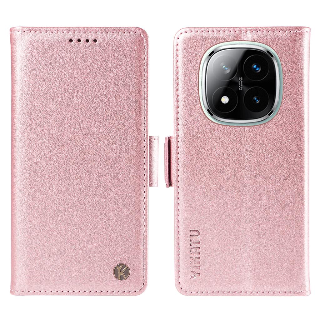 YIKATU YK-003 For Xiaomi Redmi Note 14 Pro+ 5G/Note 14 Pro 5G/Poco X7 5G Case Wallet Stand Leather Phone Cover Side Buckle