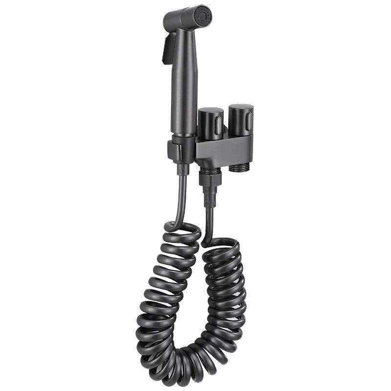 High-Pressure Stainless Steel Toilet Bidet Spray Set with Angle Valve