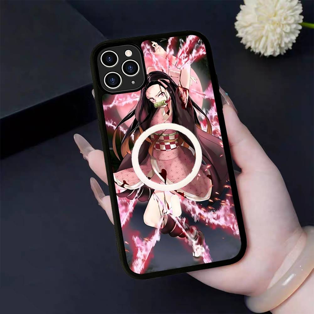 Demon Slayer Kamado Nezuko For Magesafe Magnetic Wireless Phone Case For IPhone 17 Pro Max Air 13 12 Mini 16 15 14 11