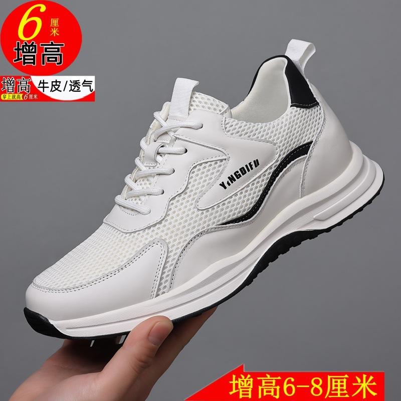 Summer New Invisible Inner Heightening Shoes Casual Breathable Mesh Men's Dad Shoes Little White Shoes Casual Versatile Men's Shoes
