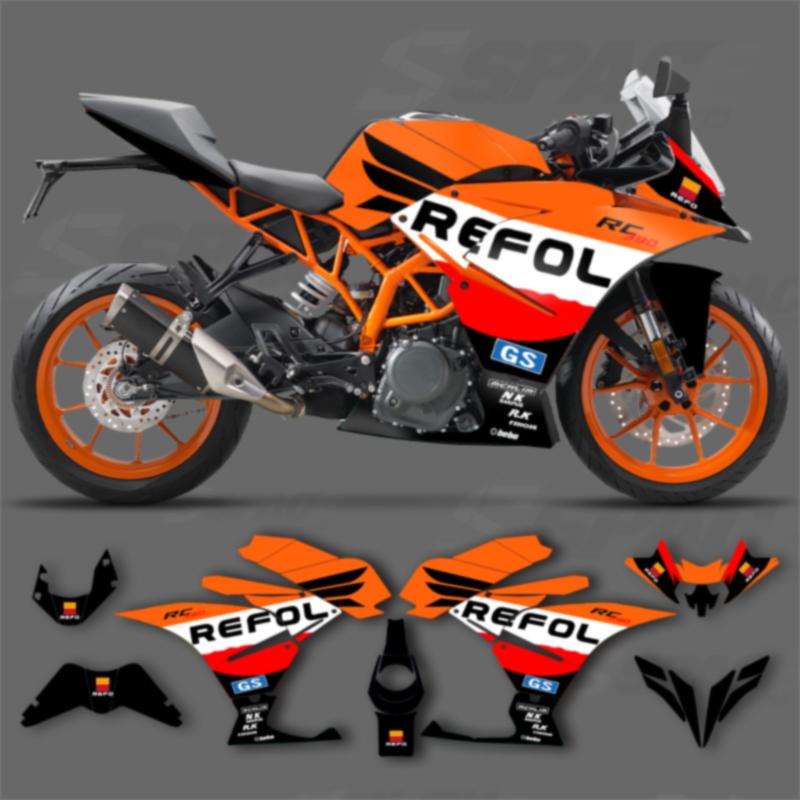 SPACE Custom Motorcycle Graphics For KTM 2017 2018 2019 2020 RC250 17-20 RC250 390 Decal Stickers Kits 006