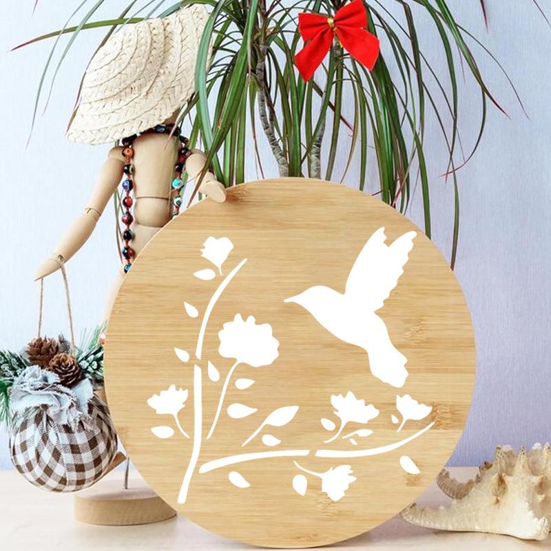Reusable Templates: 16 Pcs Birds and Flowers Painting Stencils for DIY Art, Home Decoration, Journal & Canvas Projects