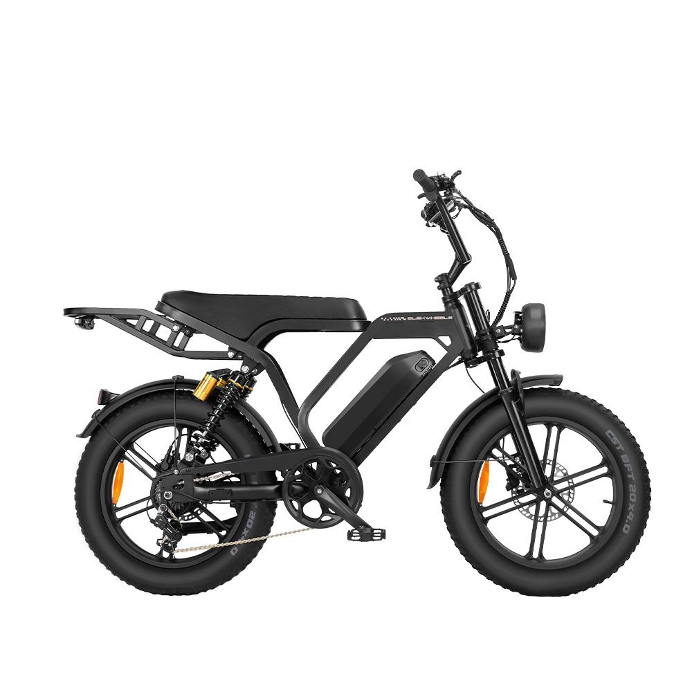 Elekwheels E7 2.0 Retro E-Bike – 48V 15Ah Long-Range,20-Inch Fat Tires, Dual Suspension,Hydraulic Disc Brakes–Adult Electric Bike