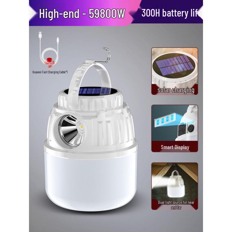 Rechargeable Solar Camping Lantern: Long-Lasting Tent Light for Emergencies and Outdoor Use