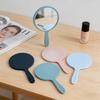 Handheld Round Mini Makeup Mirror with Handle and Customizable Logo