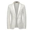Heren Lente Business Sociaal Pak Jas Heren Single Breasted Dunne Heren Jacquard Blazers Jassen