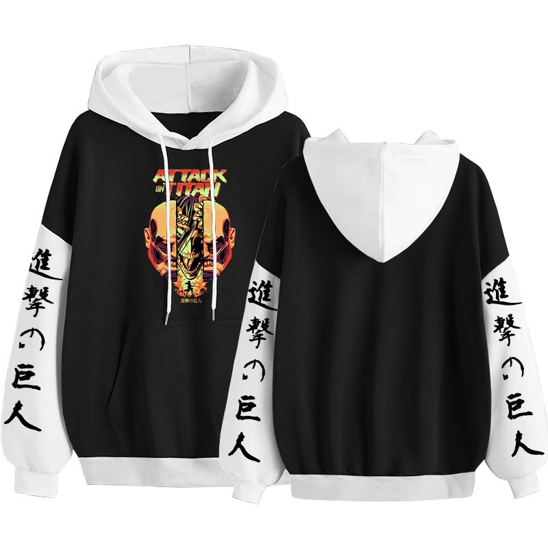 

Атака на Титанов Эрен Йегер аниме толстовки Harajuku мультфильм осень-зима для женщин и мужчин модные удобные толстовки с круглым вырезом с длинными рукавами