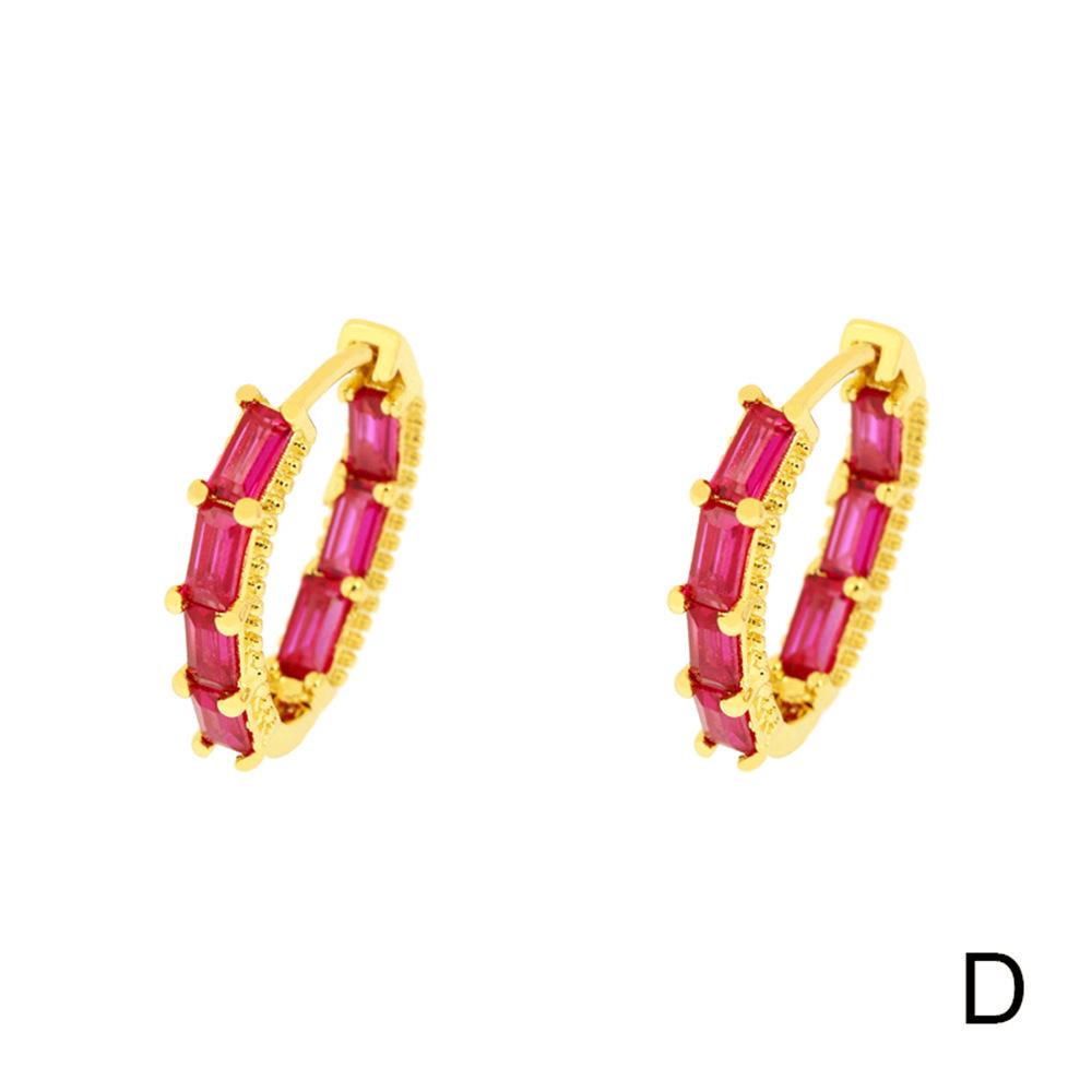 Eleganckie kolczyki koła z cyrkoniami: Pozłacany 18-karatowym złotem do noszenia na co dzień