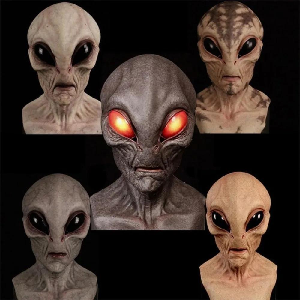 Realistic Creepy Halloween Masks for Adults,Halloween Costume Alien Mask, Full Head Latex Halloween Scary Mask