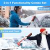 Car Snow Brush and Ice Scraper,2-in-1 Detachable Winter Snow Removal Tool for Auto Windshield,Roof
