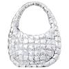 Módní Minimalistická Univerzální Zip Polyesterová Taška Oblak Ramenní Tote Mini Dámské tašky Stříbrná 0973537044