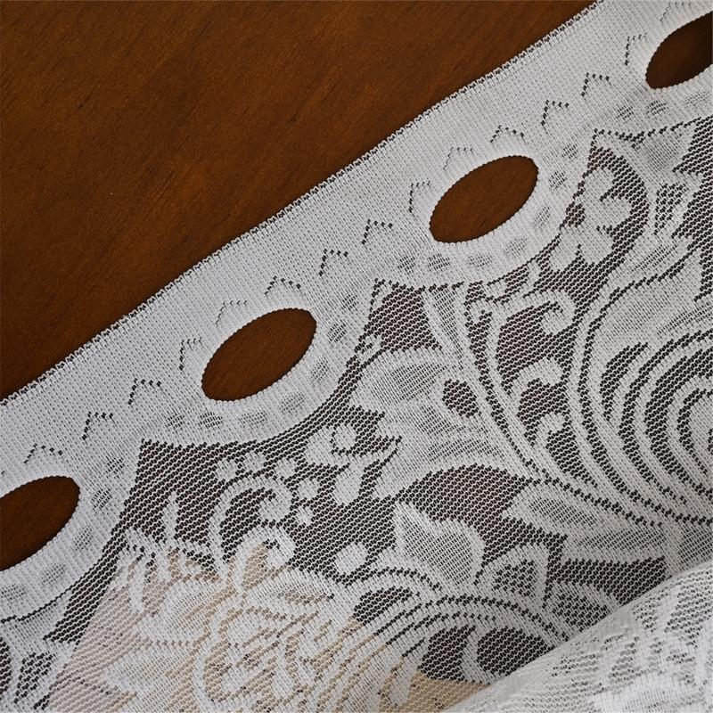 Half Sheer Lace Curtain With Florals Styles Window Dressing Solution Soft Filtering Home Decoration