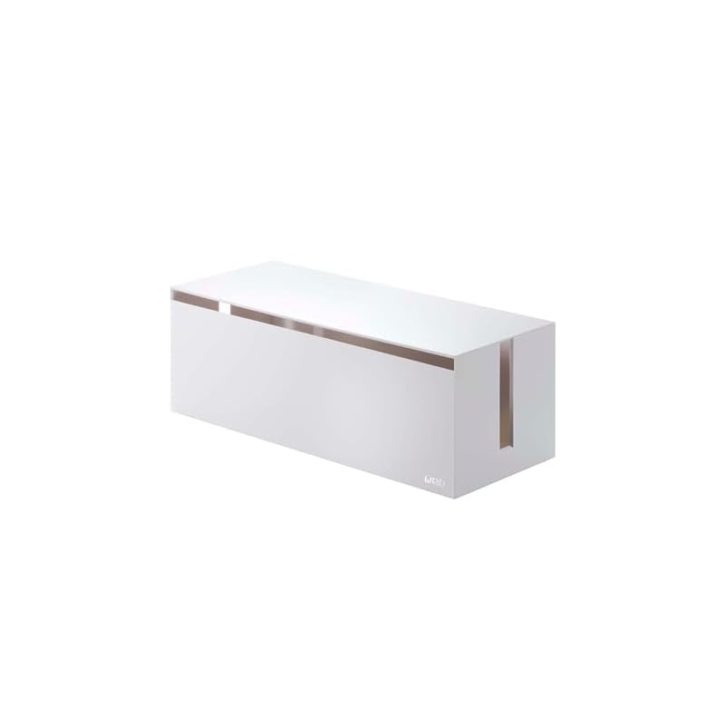 Yamazaki Cable Box Web L White Approx. W40 X D15.5 X H14.5cm Power Strip Cable Storage 2707