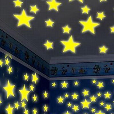 100PC samolepky na stenu s fluorescenčnou žiarou v tme s hviezdami pre deti