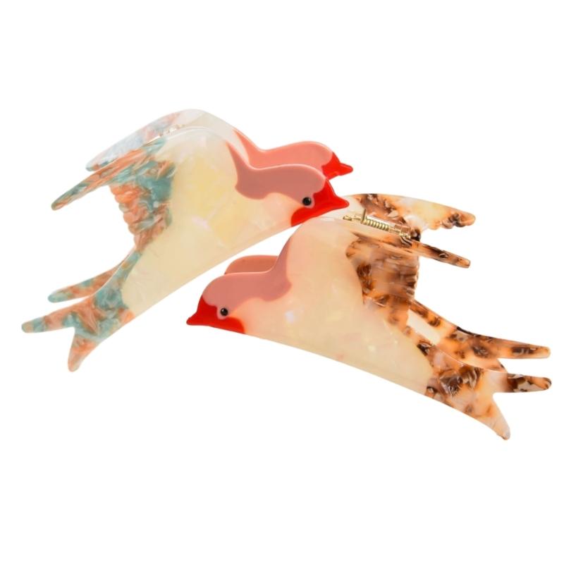 Colorful Hair Claw Clips Non-Slip Hair Jaw Clamps Cute Hair Catch Swallow Barrettes Strong Hold Hairpin for Girls