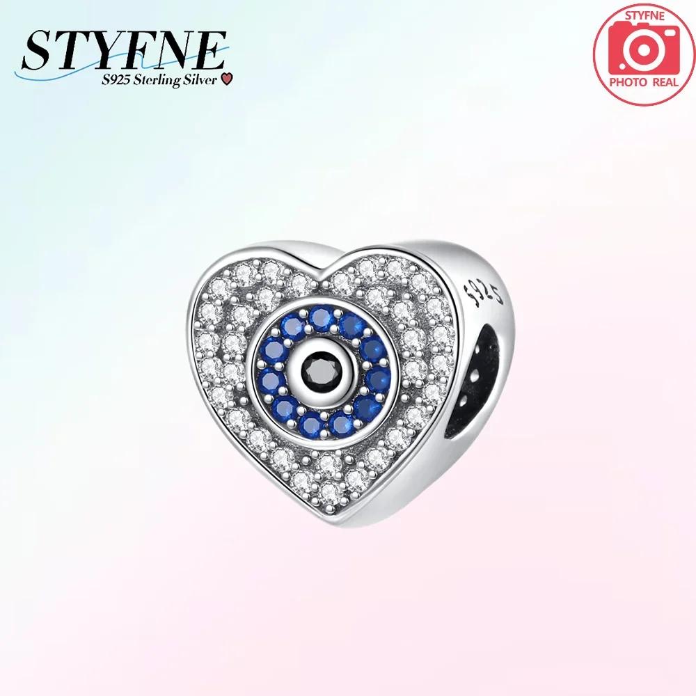 Blue Charms Beads Rotating Demon Eye Palm Moon Starry Sky Copper Charm Fit Original Pendant Bracelet Women Jewelry