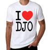 Mens Cotton TShirt I Love DJO Graphic Print Casual Short Sleeve Tee for Daily Wear
