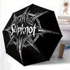 1pc Slipknot Band Automatic Folding Umbrella, Portable Collapsible Design, 8-Rib Iron Frame, , All-Season Casual Outdoor Accessory for Christmas Birth