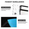 Men'S Sunglasses Mirrored Oversized Rimless Sun Glasses For Men Women Flat Top Shield Wrap Square Uv400