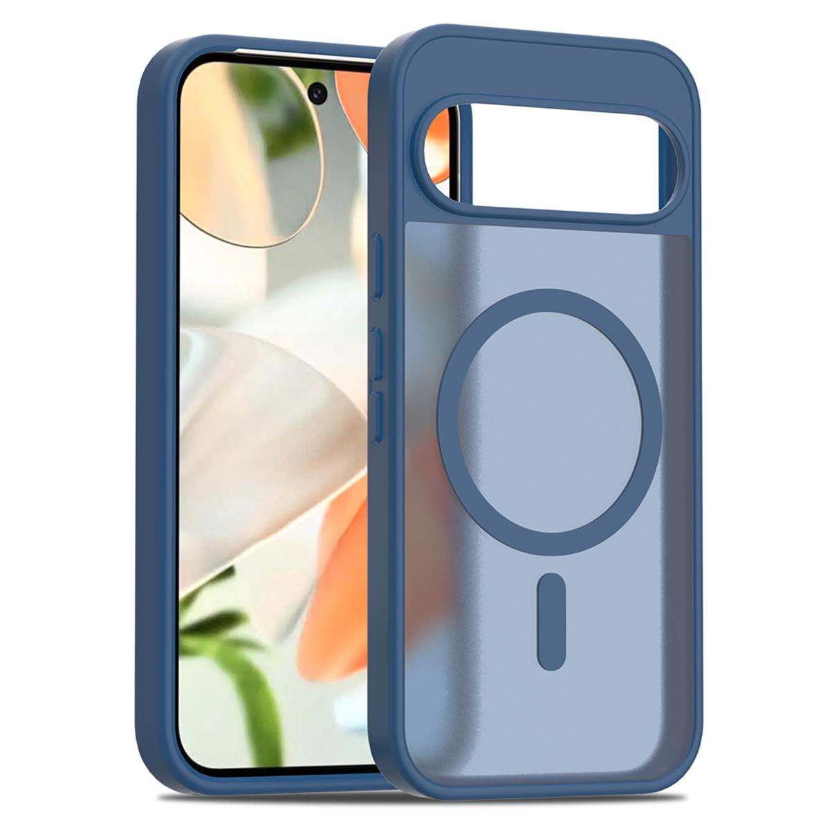 

For Google Pixel 9/9 Pro Magnetic Case TPU Frame Acrylic Back Phone Cover Skin Touch C