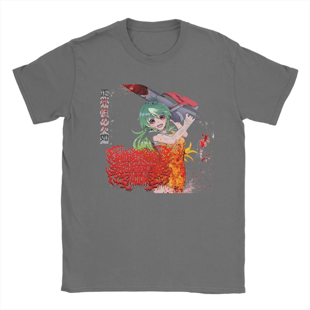 Yandere Chainsaw Factory Chainsaw Sauce Black Gold Dark Rock Anime Second Dimension TShirts for Men Music Cotton Tee Shirt