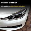 1 Pair Headlight Eye Lid Cover For BMW F30 2013-2018 Gloss ABS Headlight Eyebrow Eyelid Decoration Styling Sticker Carbon Fiber