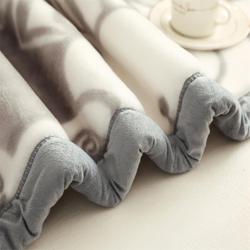 Pogrubiony koc Raschel - Super miękki dwuwarstwowy koc zimowy na prezent