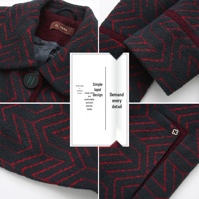 YUZHAOLIN Women's Elderly Autumn/Spring Wool-Blend Jacket