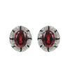 Natural Color Treasure Crystal Stone Topaz Earrings S925 Sterling Silver Non-fading Stud Earrings Women's Garnet Olivine Elegant Women's Jewelry