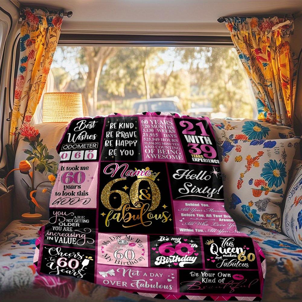 Birthday Gift For Women Customize Your Name Rv Blanket Comfortable Soft Lightweight Allseason Multipurpose Blanket For Travel Camping Picnic Sofa Bed