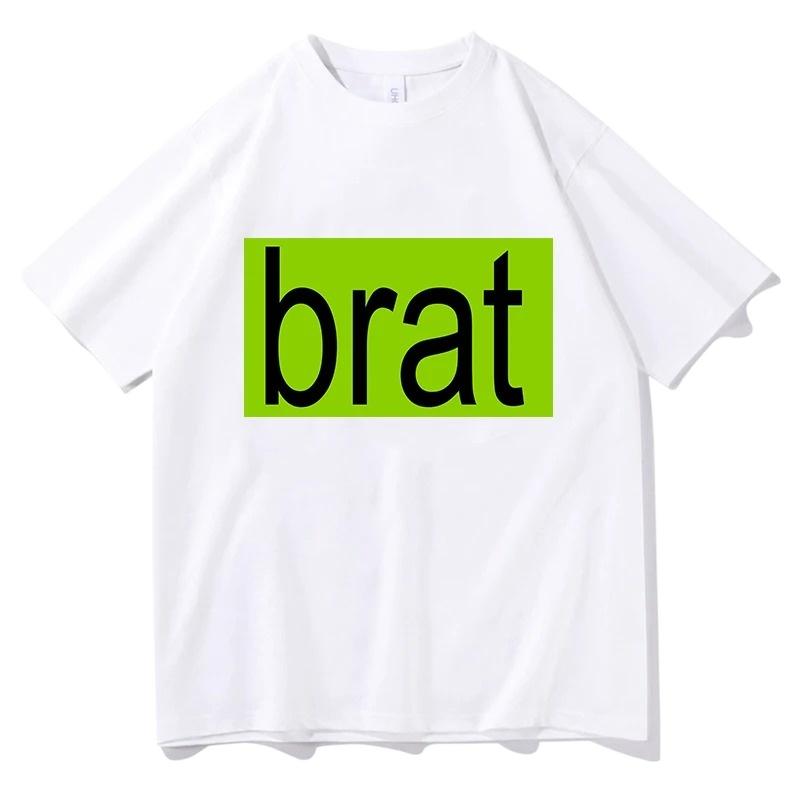 T-Shirt Brat Album Print Men Women Cotton Hip Hop Oversized Tshirt Short Sleeve T Shirt