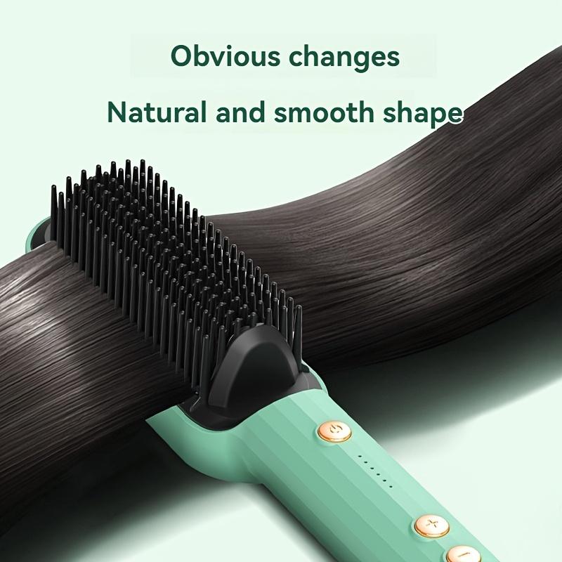 Haarglätter mit mehrstufiger Einstellung, flauschiges und glattes Styling, nasser und trockener Haarglätterkamm mit doppeltem Verwendungszweck, Temperaturregelung