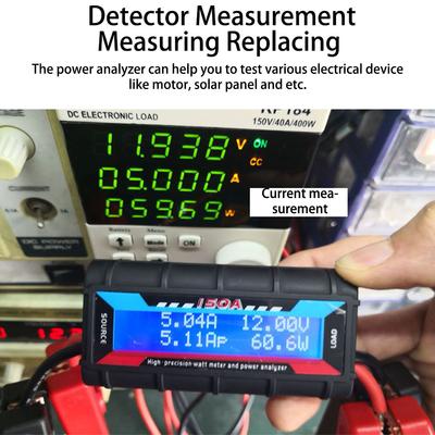 200A/150A LCD Digital High-precision Amp Watt Meter RC Battery Solar Power Analyser 12V Power Filter Ammeter