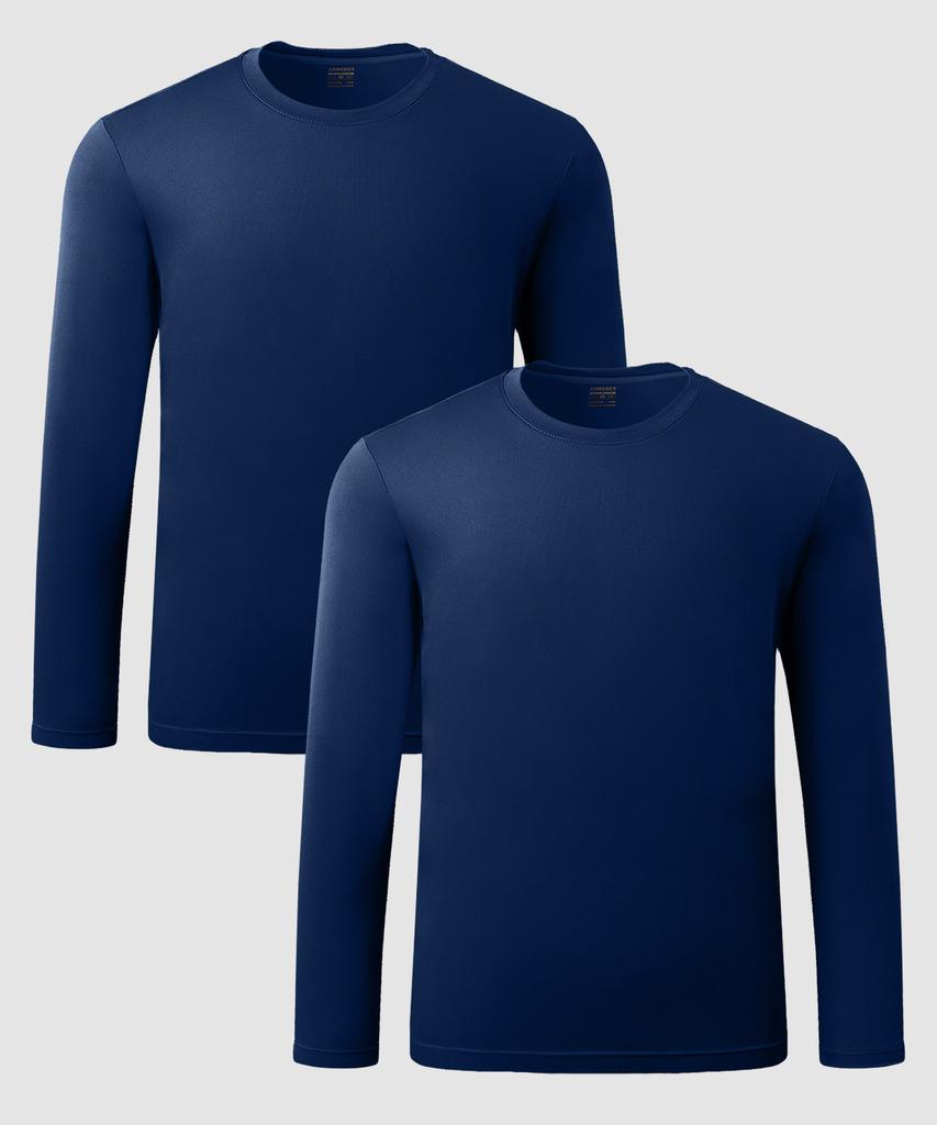 ARMEDES [2Pack] Functional Honeycomb Cool Long Sleeve T-Shirt Ar-204 (4 Colors) (Type A)