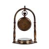 Decorative Table Clock with Antler Design, Desk Clock with Stand, Elegant Home and Office Decor Clock with Compass