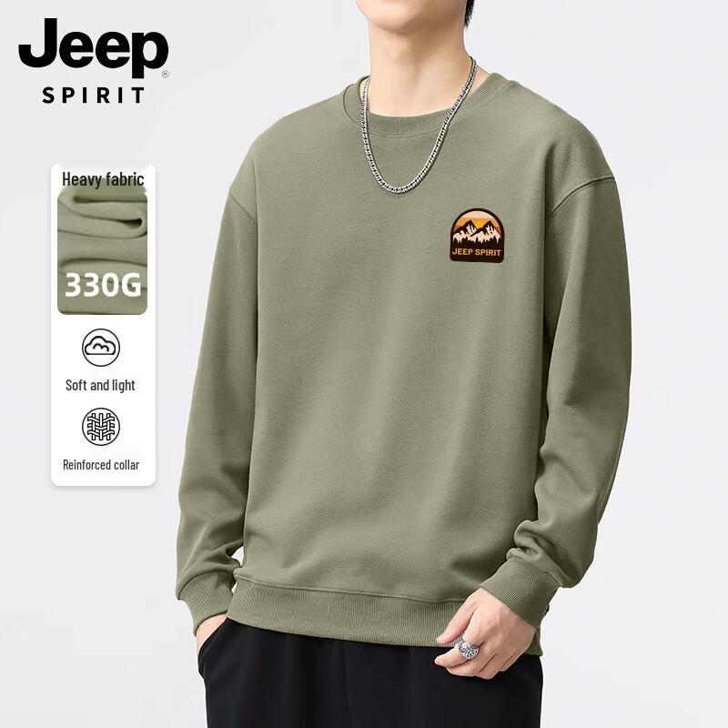 

JEEP SPIRIT Men s Casual Print Crewneck Sweatshirt 2XL