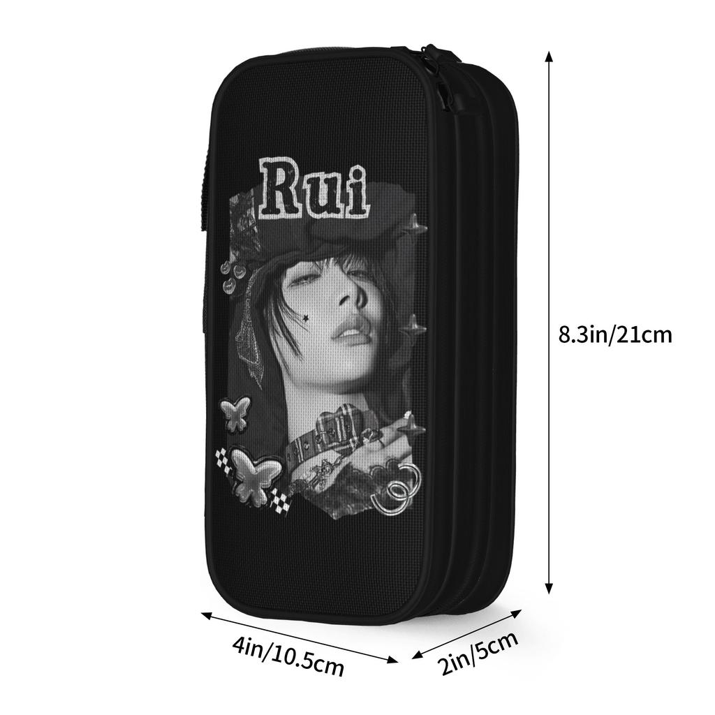 Rui Kpop Group X-XLov Pencil Case Creative Pen Bags for Student Large Storage School Supplies Gift Pencil Pouch