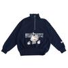 Hello Kitty Size 100 Half-Zip Sweatshirt, Girls, Navy,