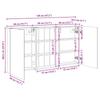 Bathroom Cabinet Set 3 Pcs 120 X 10.5 X 60.5 Cm Engineered Wood